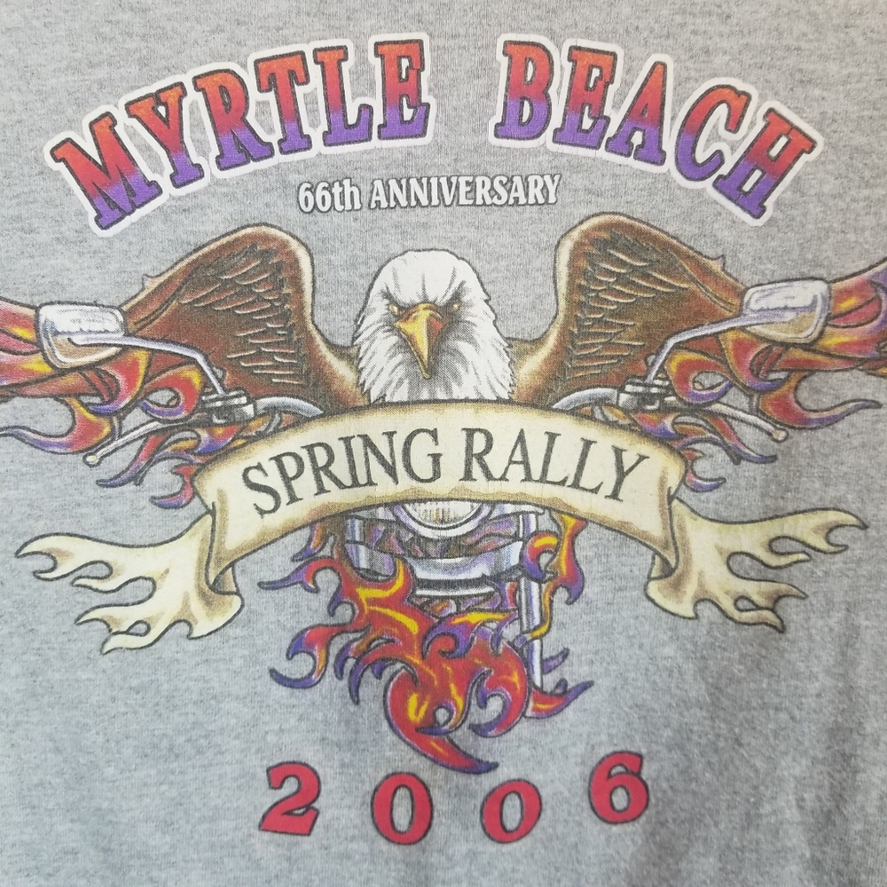 Mens Sz S Myrtle Beach Spring Rally Tee 2006 Biker - Picture 4 of 5